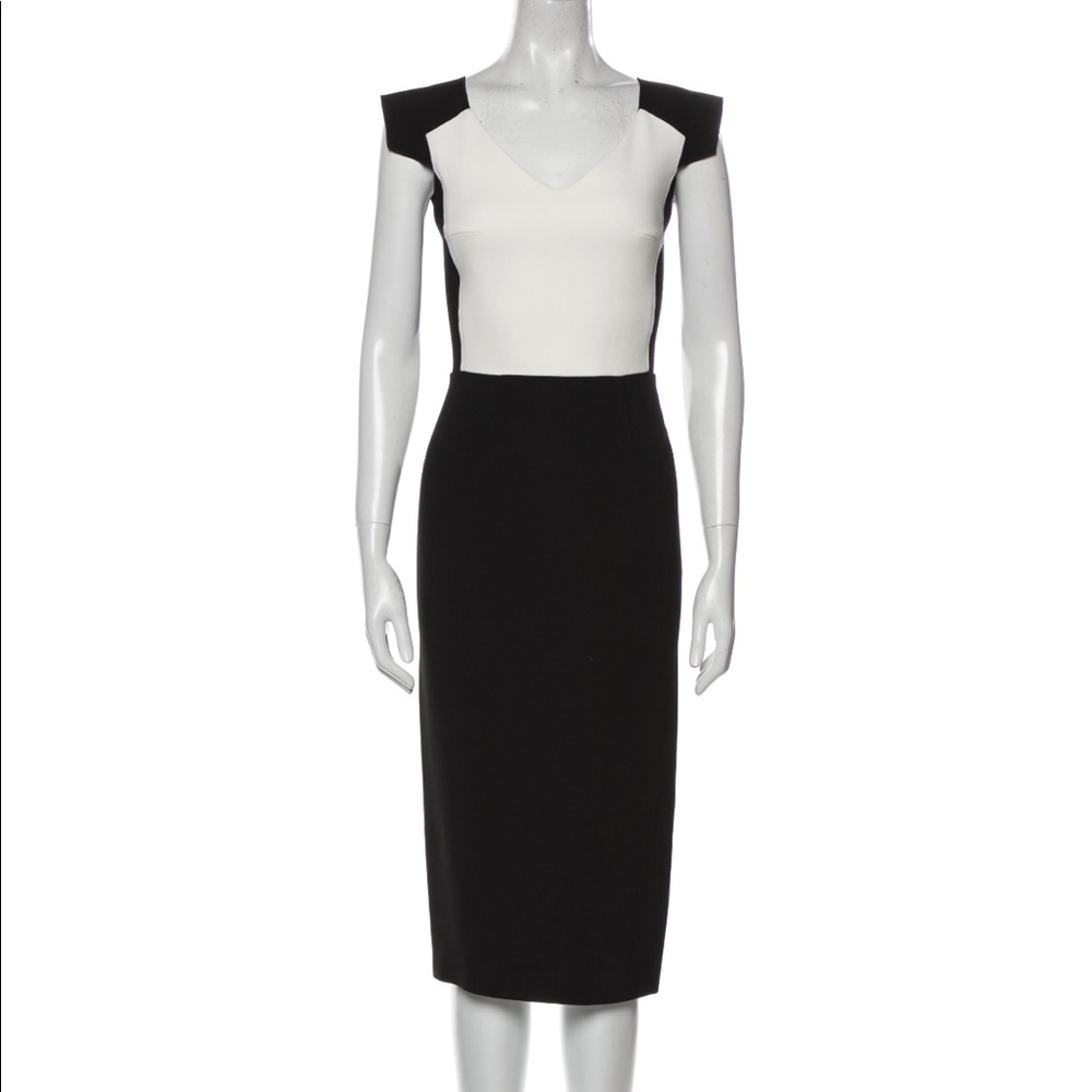 Roland Mouret Black and White Sheath Dress (US 4, UK 8)